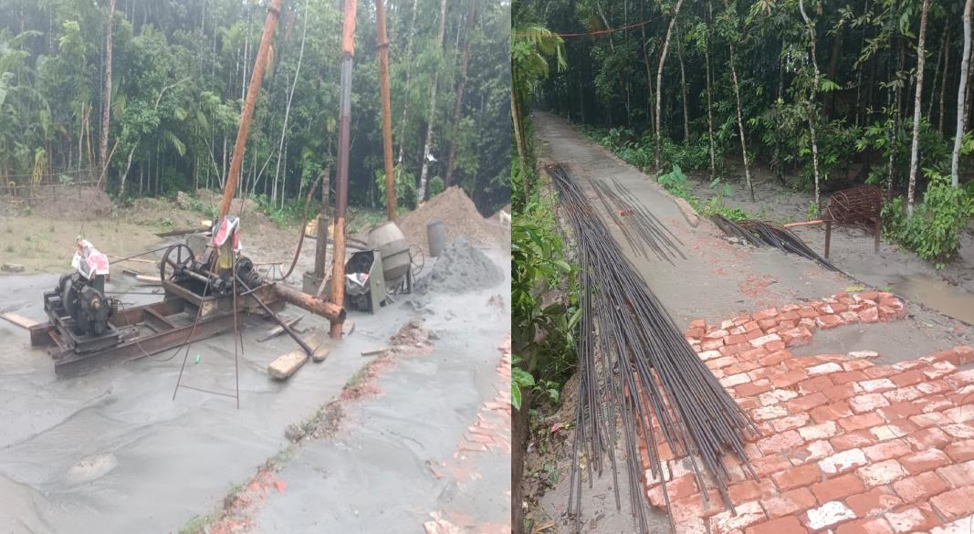 রাজাপুরে সরকারি সেতু নির্মাণে অনিয়মের অভিযোগ