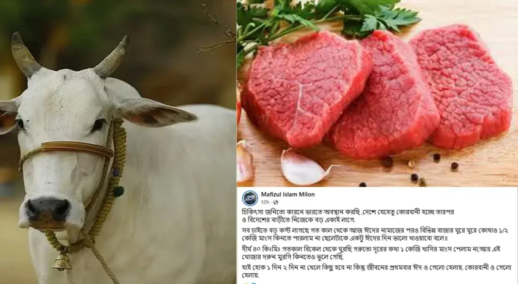 ৪০ কিলোমিটার ঘুরেও মেলেনি এক কেজি মাংস, ভাইরাল বাংলাদেশির পোস্ট
